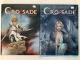 two covers of crossade and crossade books on a white surface
