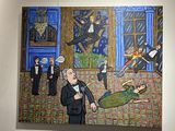 a painting on the wall of an art gallery