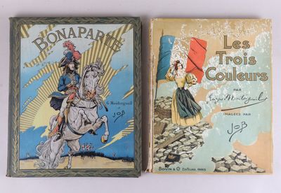 Deux livres sont posés sur une surface blanche ; l'un d'eux comporte l'image d'une femme à cheval.