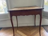 a small table in the corner of a room
