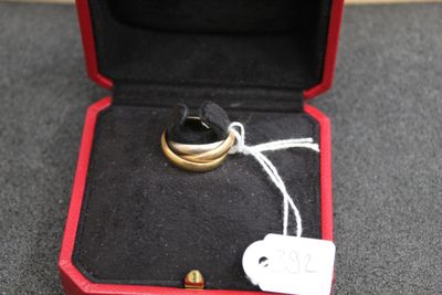 a wedding ring in a red box with a price tag