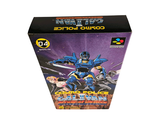 the box for the card game has a picture of a blue robot on it