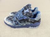 nike air jordan dunk retro camo blue / black - white