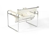 an image of a white chair on a white surface with a white background