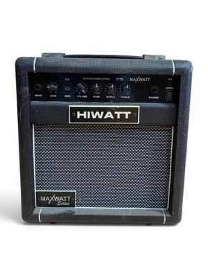 a close up of a guitar amplifier with a white background