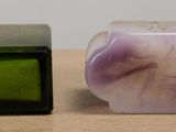 two soap blocks sitting next to each other on a table