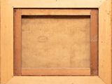an old picture of a picture frame on a wooden wall
