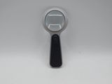 a close up of a magnifying glass on a white surface
