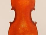 an old violin with a wooden back and a long neck