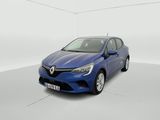 une voiture bleue dans une pièce blanche au sol blanc
