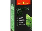 une boîte de Gazonn avec une feuille verte sur le côté