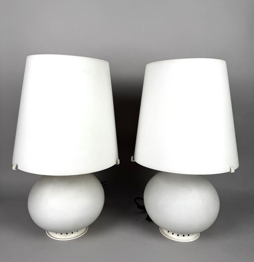 Max INGRAND (1908-1969) pour FONTANA ARTE (Éditeur) Deux lam…