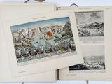 an open book with a picture of a ship in the middle and a picture of a ship in the middle