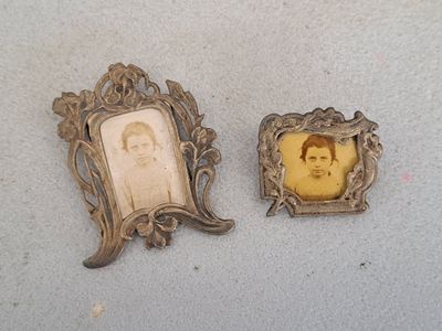 a picture of a man in a picture frame and a picture of a man in a picture frame