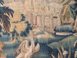 an image of a tapestry with a picture of a bird in the water