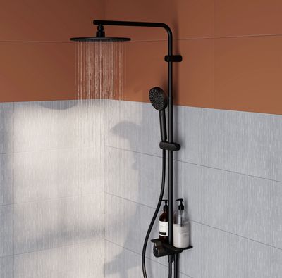 Colonne de douche sans robinet SENSEA Easy noir