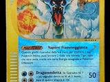 a close up of a pokemon card with a dragon on it