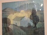 une photo d'une photo d'un tableau sur le mur