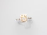 a diamond and white gold ring