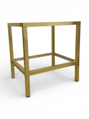 VENDEL Pierre (né en 1939) : Bout de canapé en métal doré et… - Photo 1