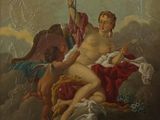 une image représentant un tableau où l'on voit une femme assise à cheval