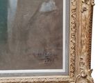a painting of a man in a suit and tie in a picture frame