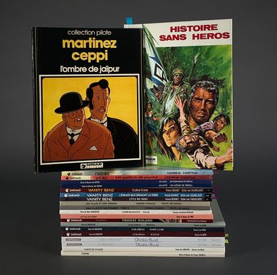 many books stacked on top of each other on a table
