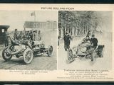 deux photos d'un homme au volant d'une voiture et une autre photo d'un homme assis dans une voiture