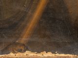 a picture of a painting of a person with a rainbow coming out of it