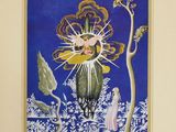 an image of a picture of a painting of a person on a flower