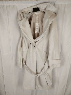 ZARA - Manteau à capuche avec ceinture - Taille XXL - Écru c…