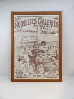 photo encadrée d'une publicité vintage pour un club de motards