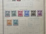 an old sheet of paper with a bunch of different stamps on it