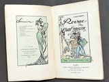 an open book with a picture of a woman and a man
