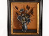 une image d'une peinture de fleurs dans un vase