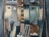un collage de photos représentant une femme avec un oiseau sur la tête
