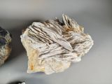 a piece of rock that has some kind of material on it