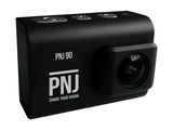 an image of a small black camera with a white background