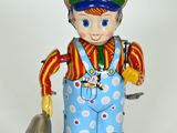 clown figurine with bell on white background with white background
