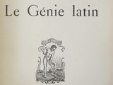 an old book with a drawing of a man sitting on a chair