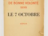 an old book with a red and black title on it
