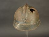 a helmet with a hole in the middle of it