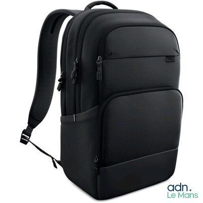 un gros plan d'un sac à dos noir sur fond blanc