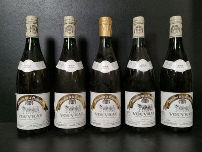 5 bouteilles de vin blanc du Domaine de la Haquetière Vouvra… - Photo 1