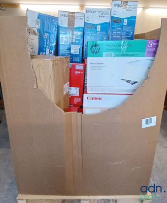 a cardboard box that has a bunch of boxes inside of it