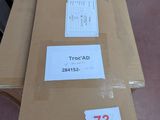 a box with a price tag on it sitting on the floor