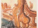 une image représentant un dessin d'un cheval et d'un chien
