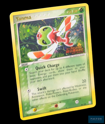 gros plan d'une carte pokemon sur fond noir
