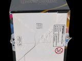a white box with a black label on it