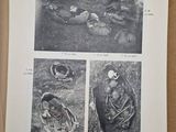 an old photo of a book with pictures of people and animals in it